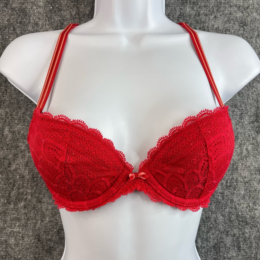 Chantelle Underwire Bra Size 32โ C Red